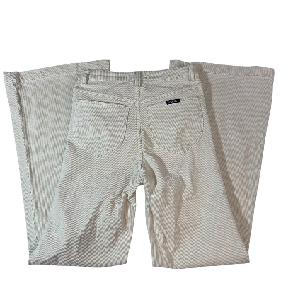 Rolla's East Coast Flare Jean Vanilla Corduroy High-Rise US Sz 28 AU 10 Boho 90s - Picture 6 of 15